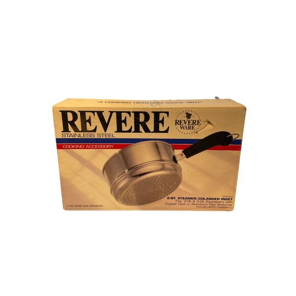 Revere Ware 2-Qt Stainless Steel Steamer/Colander Insert - NEW - Open Box - Picture 1 of 6